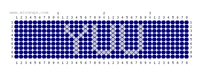 編みこみ文字ミサンガ製作図：YUU