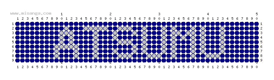 編みこみ文字ミサンガ製作図：ATSUMU