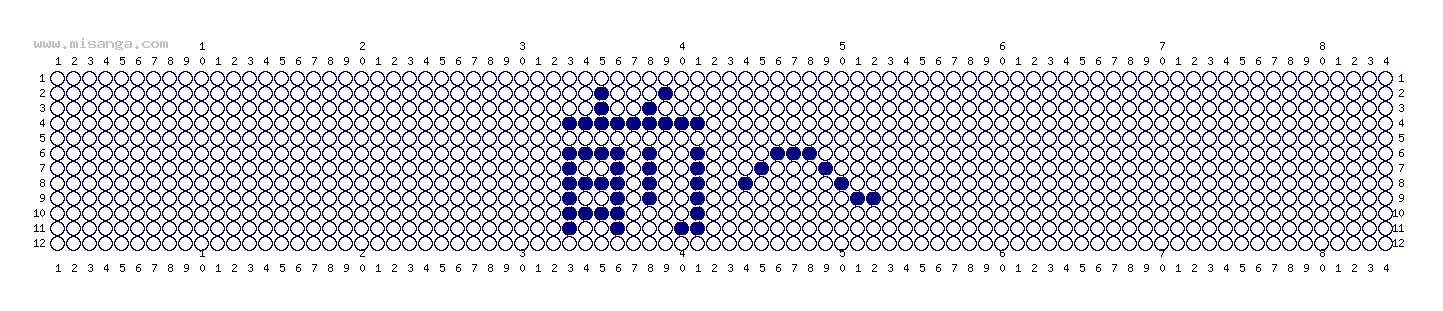 編みこみ文字ミサンガ製作図：前へ