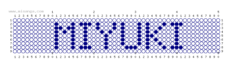編みこみ文字ミサンガ製作図：MIYUKI