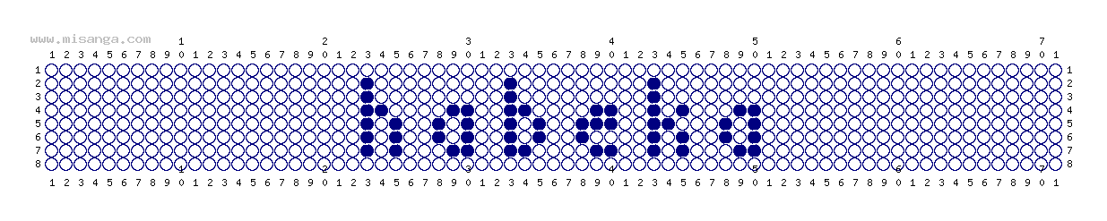 編みこみ文字ミサンガ製作図：HARUKA