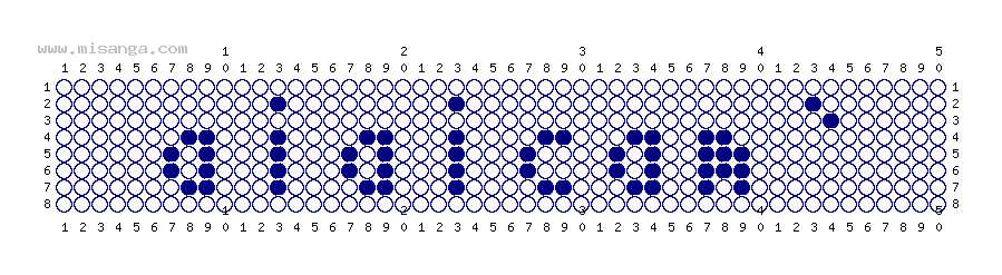 編みこみ文字ミサンガ製作図：AIAICAMP