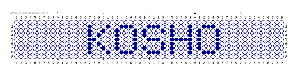編みこみ文字ミサンガ製作図：KOSHO