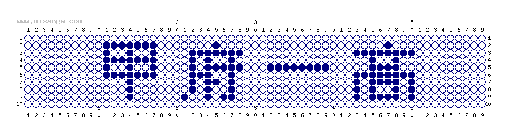 編みこみ文字ミサンガ製作図：甲府一高
