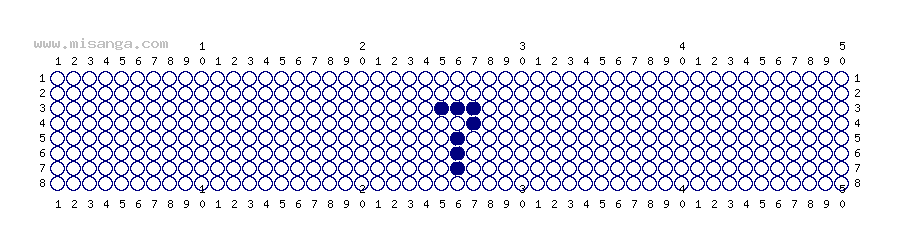 編みこみ文字ミサンガ製作図：7