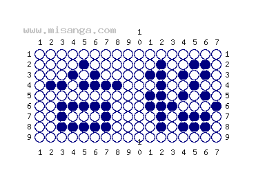 編みこみ文字ミサンガ製作図：合格