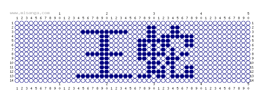 編みこみ文字ミサンガ製作図：王蛇
