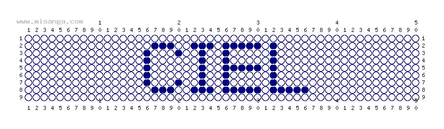 編みこみ文字ミサンガ製作図：CIEL