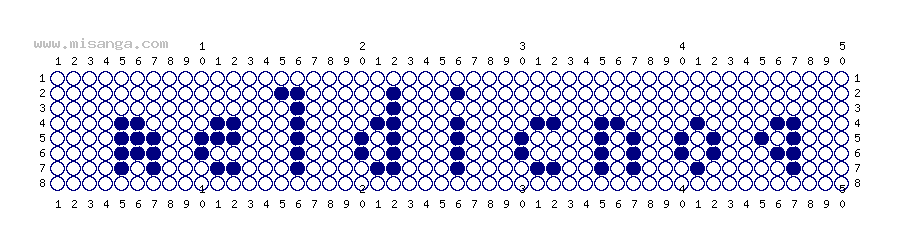 編みこみ文字ミサンガ製作図：MELTYSNOW