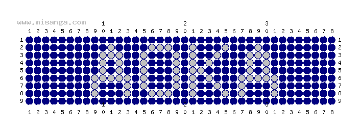 編みこみ文字ミサンガ製作図：AOKA
