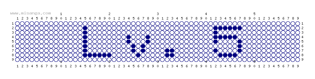 編みこみ文字ミサンガ製作図：Lv.5
