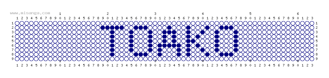 編みこみ文字ミサンガ製作図：TOAKO