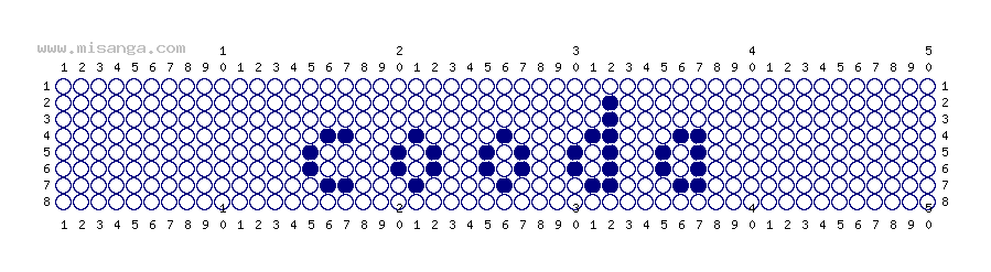 編みこみ文字ミサンガ製作図：SOODA