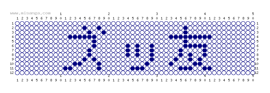 編みこみ文字ミサンガ製作図：ズッ友