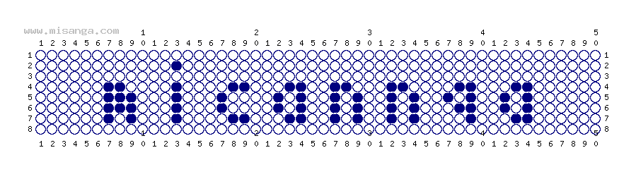 編みこみ文字ミサンガ製作図：MISANNGA