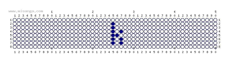 編みこみ文字ミサンガ製作図：K