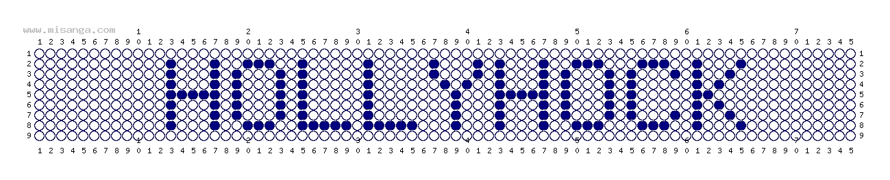 編みこみ文字ミサンガ製作図：HOLLYHOCK