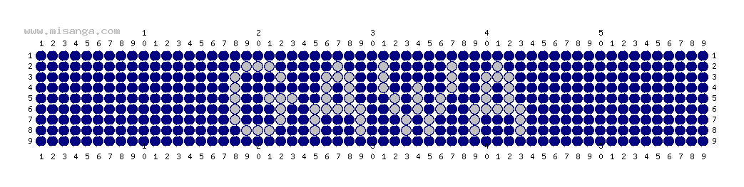 編みこみ文字ミサンガ製作図：GAWA