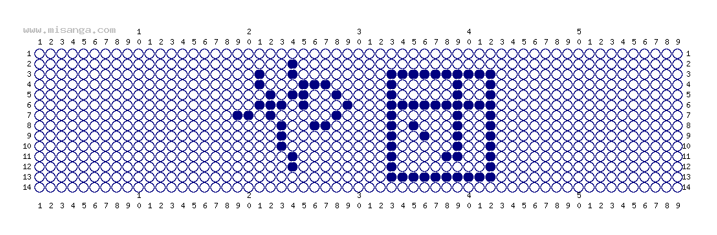 編みこみ文字ミサンガ製作図：や団