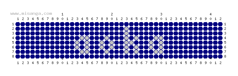 編みこみ文字ミサンガ製作図：AOKA