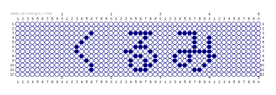 編みこみ文字ミサンガ製作図：くるみ