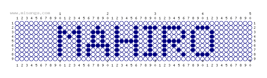 編みこみ文字ミサンガ製作図：MAHIRO