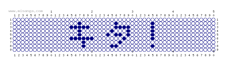 編みこみ文字ミサンガ製作図：キタ!