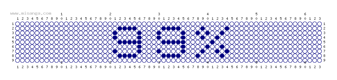 編みこみ文字ミサンガ製作図：99%