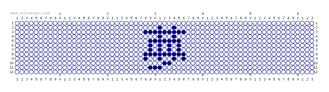 編みこみ文字ミサンガ製作図：夢