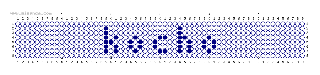 編みこみ文字ミサンガ製作図：KOSHO