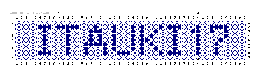 編みこみ文字ミサンガ製作図：ITAUKI17