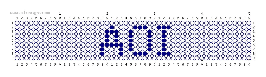 編みこみ文字ミサンガ製作図：AOI