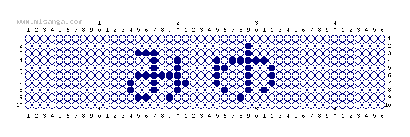 編みこみ文字ミサンガ製作図：みゆ