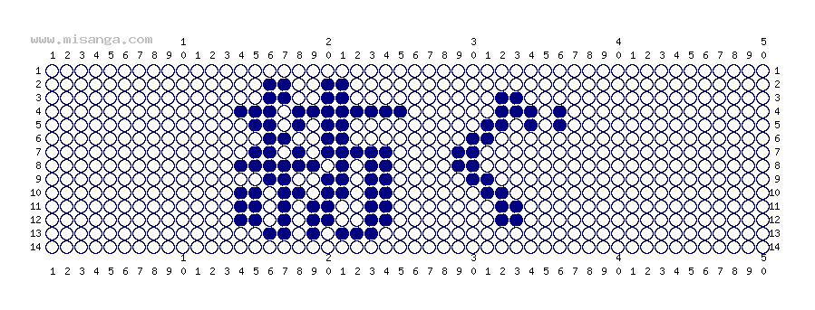 編みこみ文字ミサンガ製作図：紡ぐ