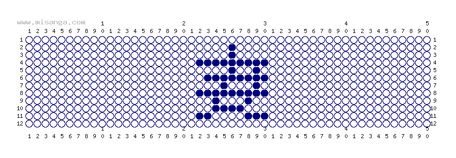 編みこみ文字ミサンガ製作図：妻