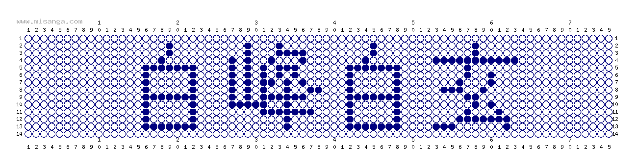 編みこみ文字ミサンガ製作図：白峰白玄