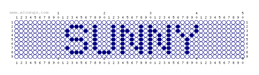 編みこみ文字ミサンガ製作図：SUNNY