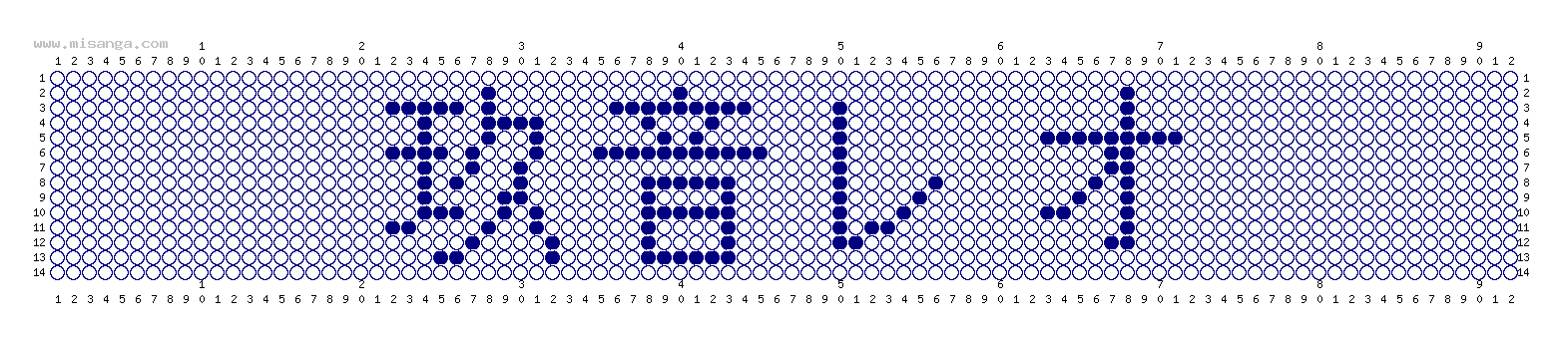 編みこみ文字ミサンガ製作図：玖音レオ