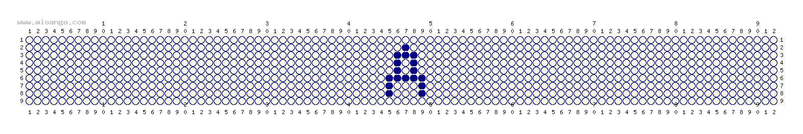 編みこみ文字ミサンガ製作図：A