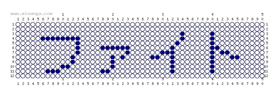 編みこみ文字ミサンガ製作図：ファイト