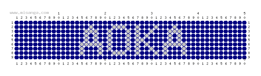 編みこみ文字ミサンガ製作図：AOKA