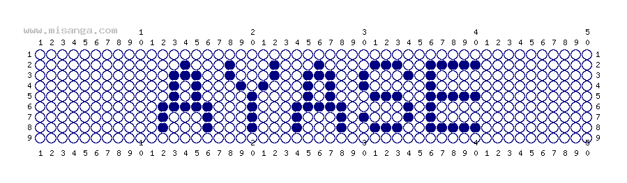 編みこみ文字ミサンガ製作図：AYASE