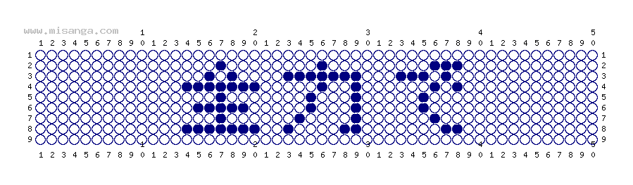 編みこみ文字ミサンガ製作図：全力で