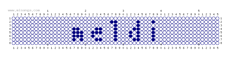 編みこみ文字ミサンガ製作図：MELTY