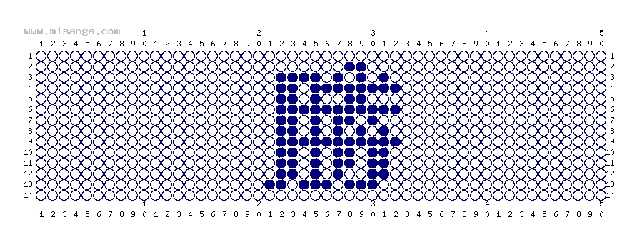 編みこみ文字ミサンガ製作図：勝