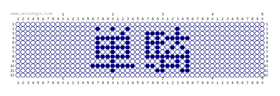 編みこみ文字ミサンガ製作図：単騎