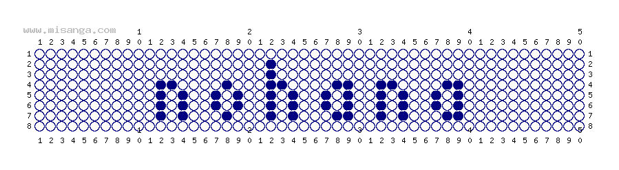 編みこみ文字ミサンガ製作図：NOHANA