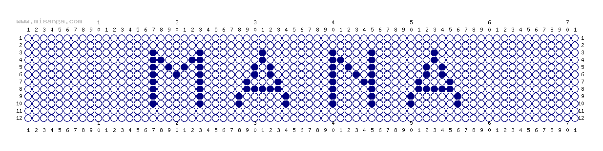 編みこみ文字ミサンガ製作図：MANA