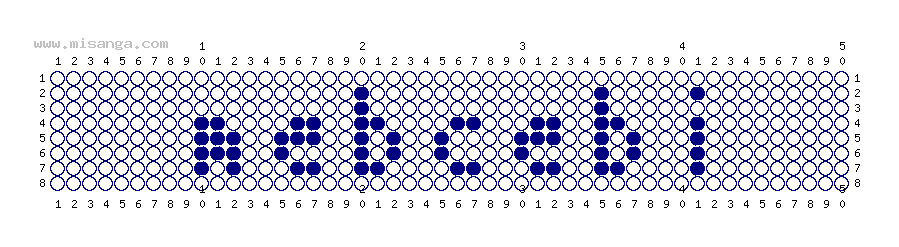 編みこみ文字ミサンガ製作図：MERCURY