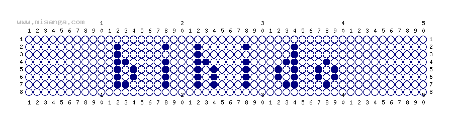 編みこみ文字ミサンガ製作図：RIHITO